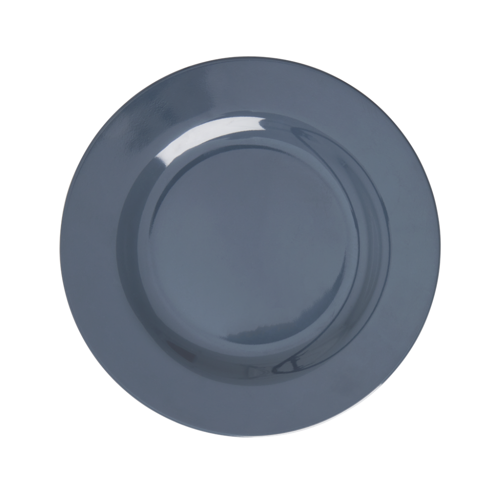 Dark Grey Melamine Side Plate or Kids Plate Rice DK